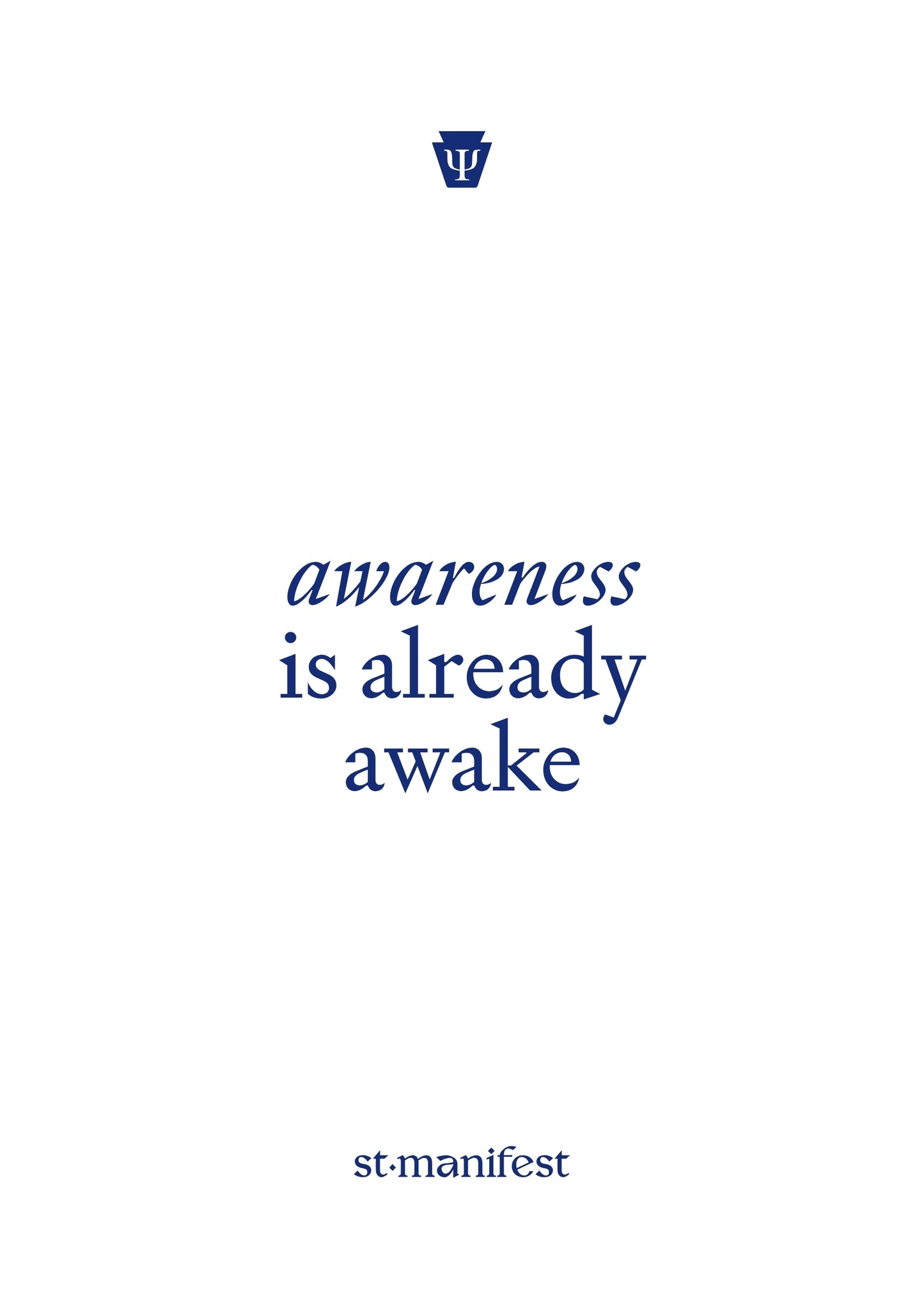 Awareness is Already Awake — Wooden Frame Print