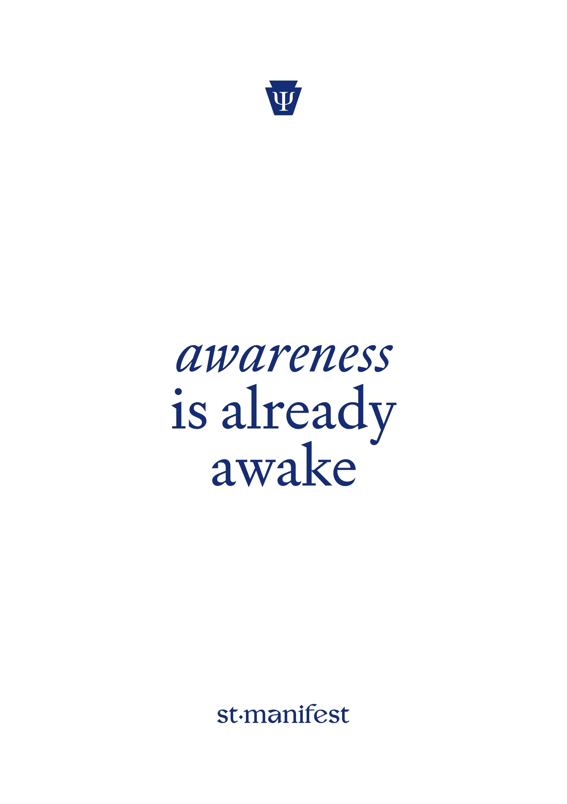 Awareness is Already Awake — Wooden Frame Print