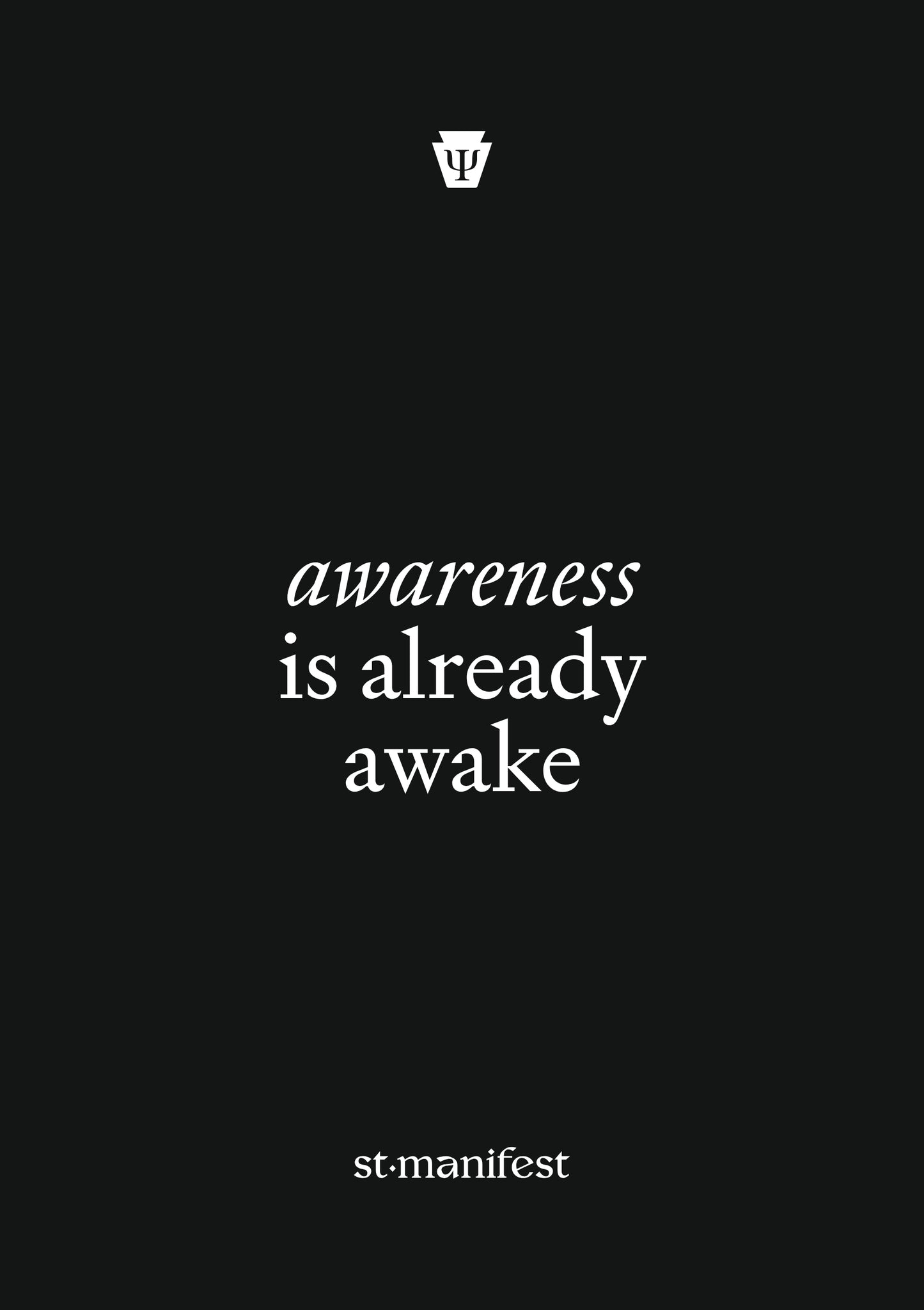 Awareness is Already Awake — Wooden Frame Print