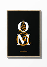 Om Unalome — Wooden Frame Print