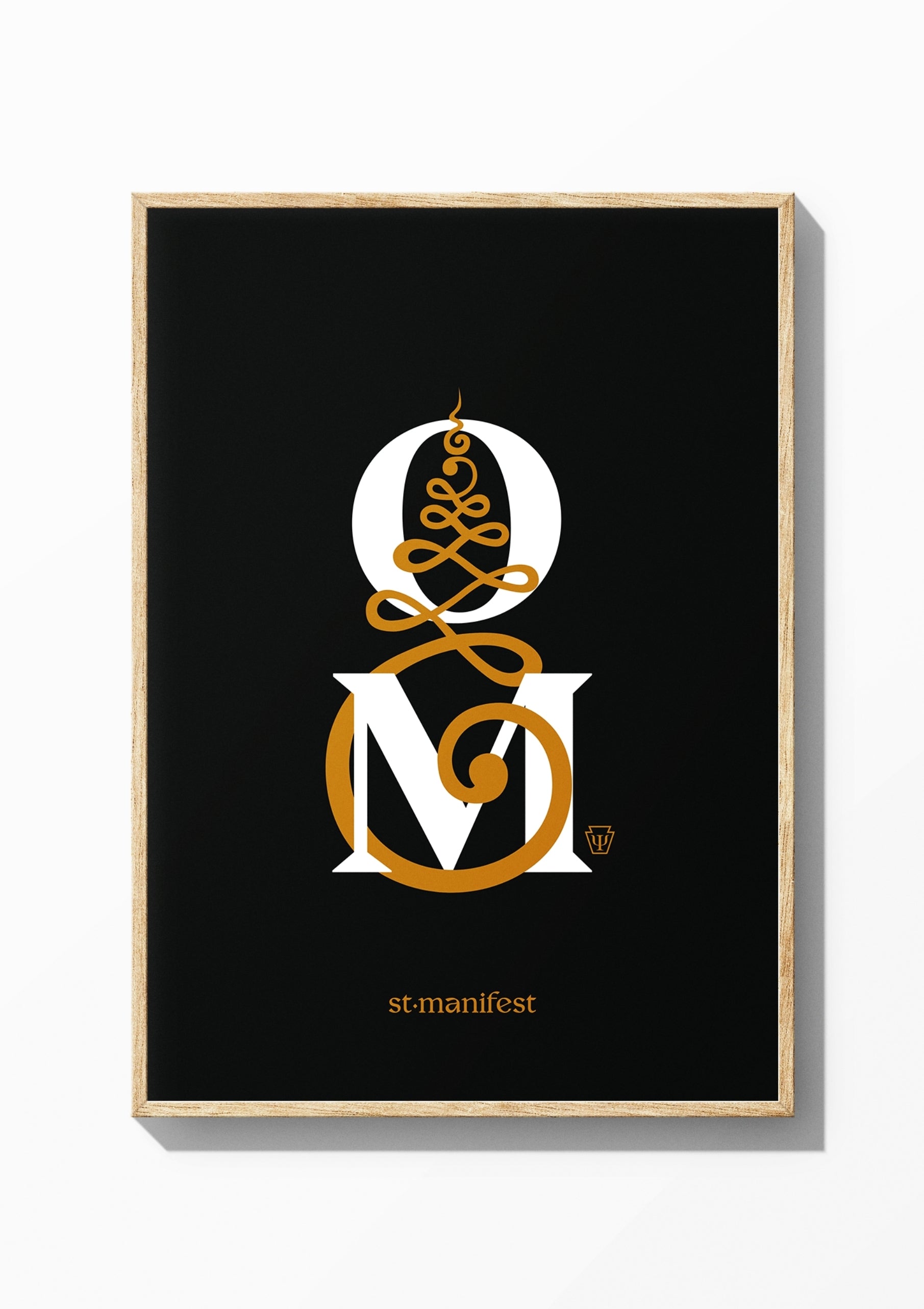 Om Unalome — Wooden Frame Print