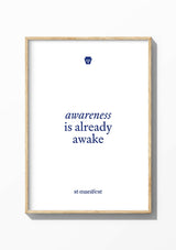 Awareness is Already Awake — Wooden Frame Print