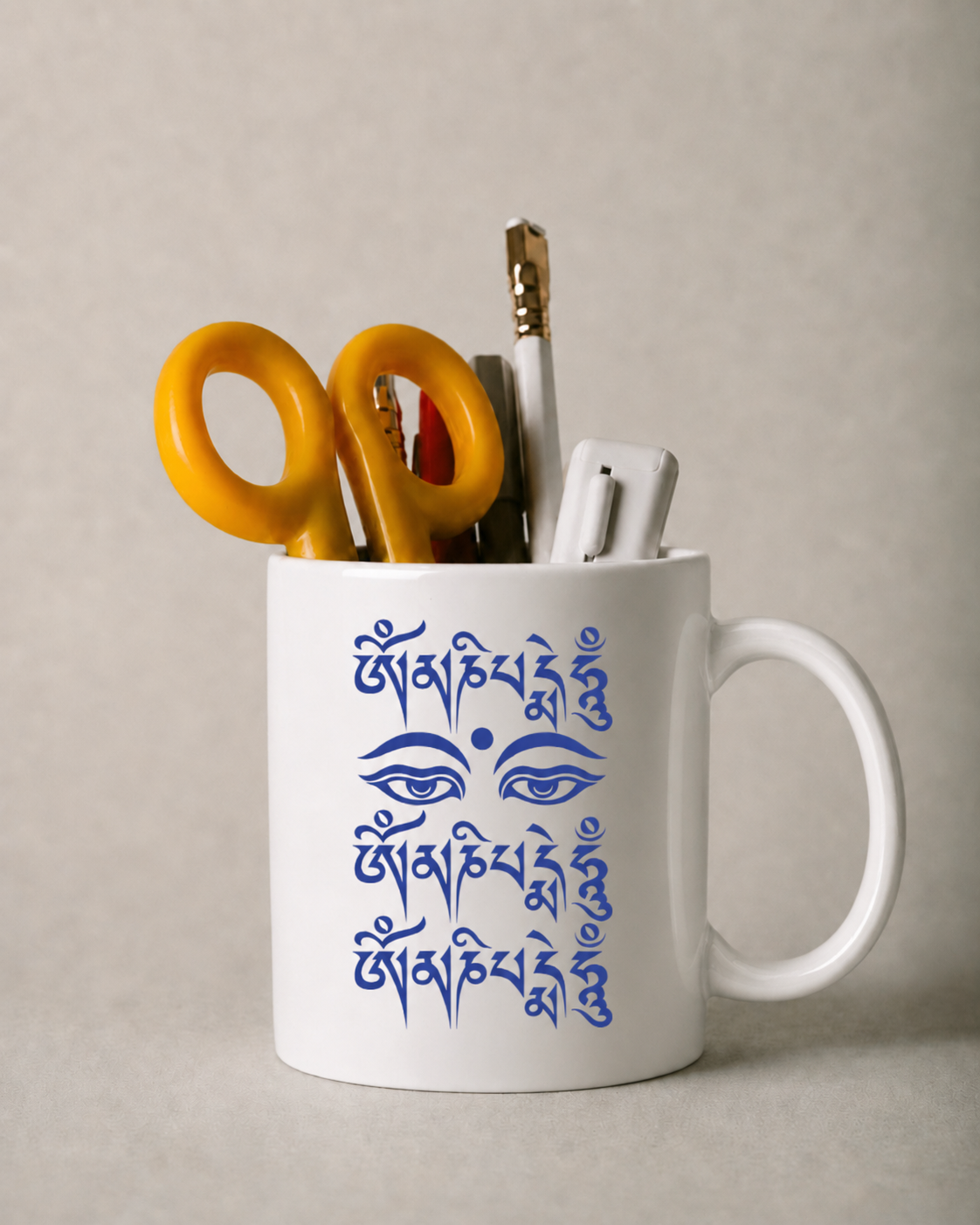 Compassion Mantra — White Mug