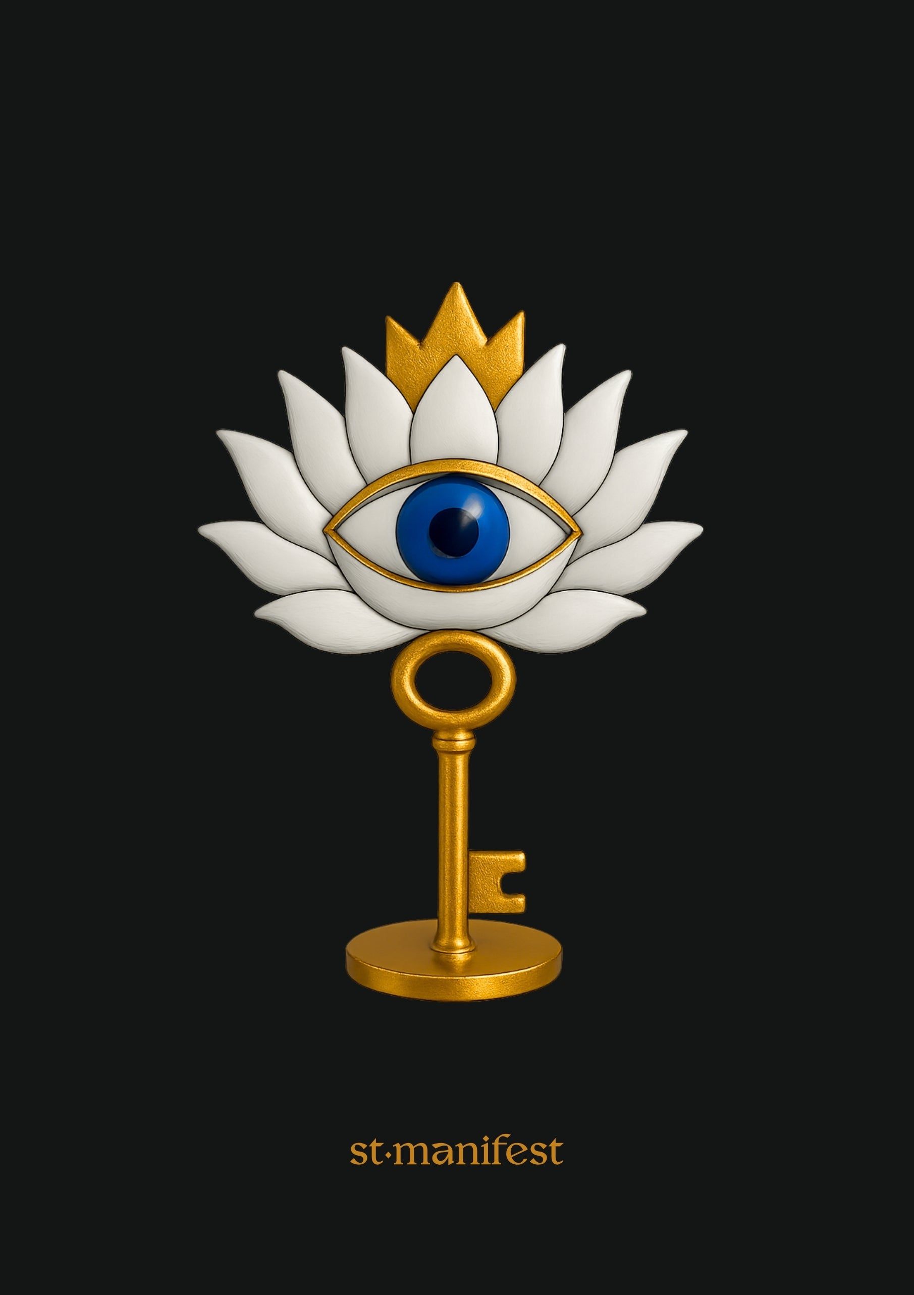 Key to Awakening Floral Edition — Wooden Frame Print