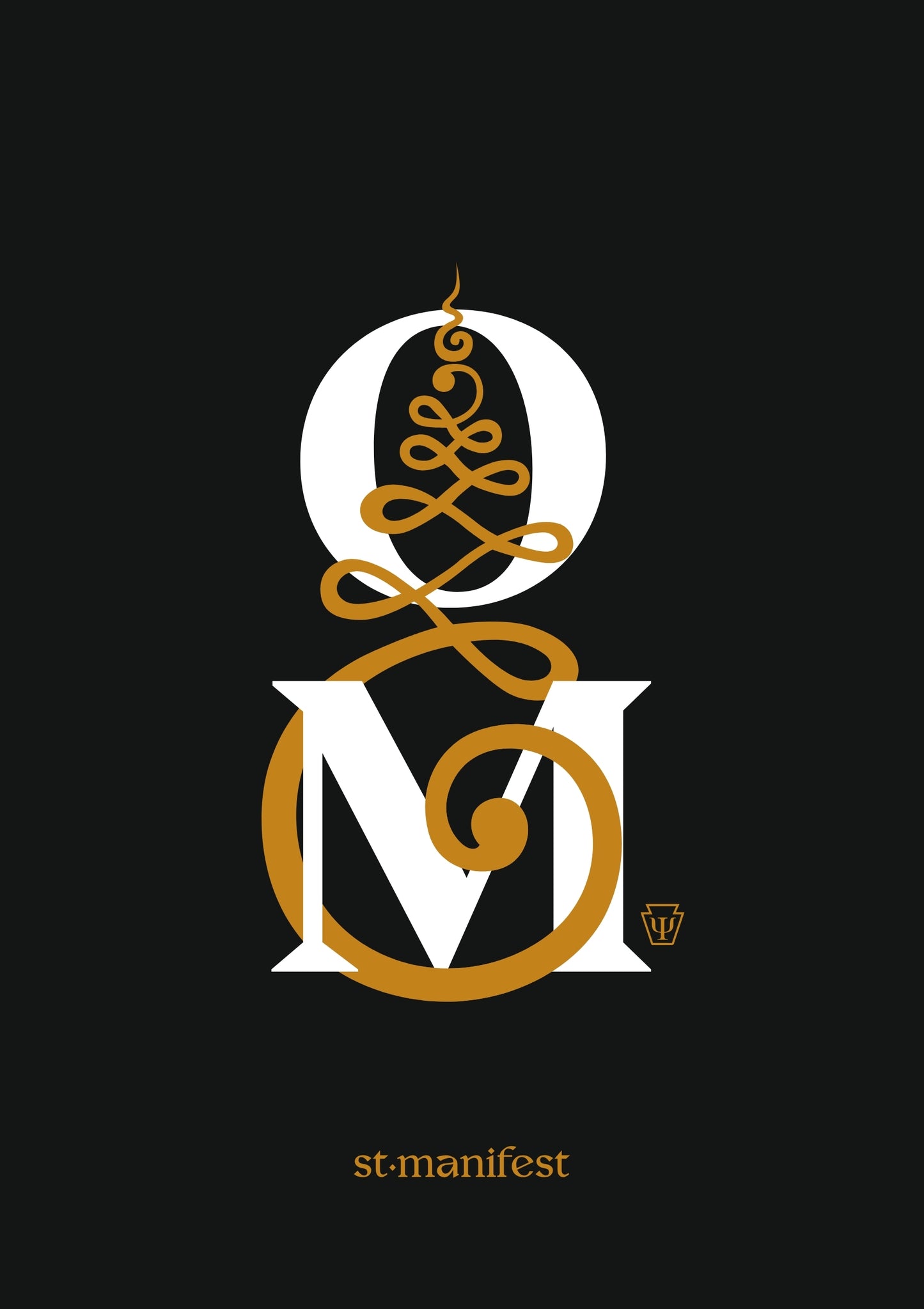 Om Unalome — Wooden Frame Print