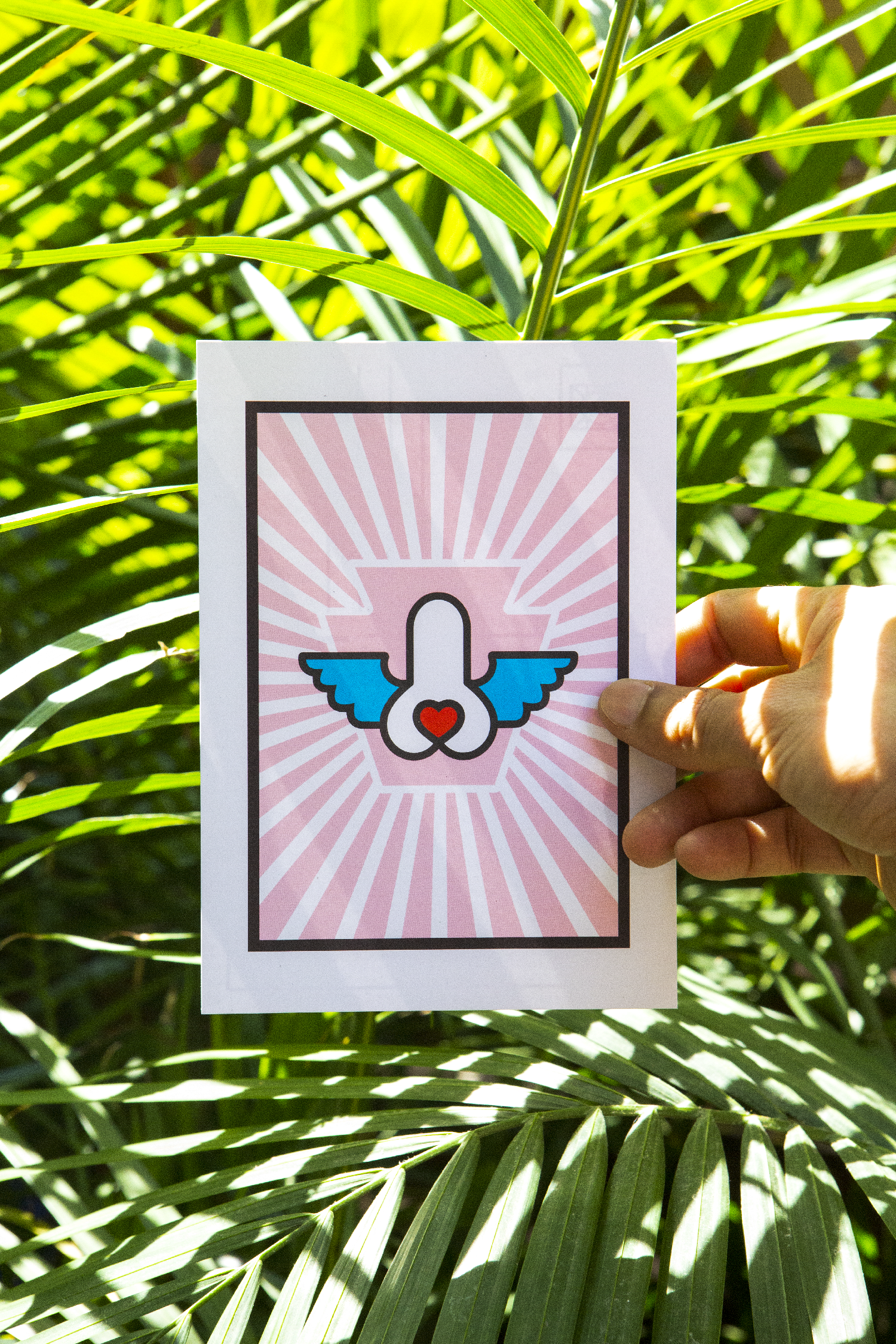 flying verga heart-on postcard - Shop Saint Manifest