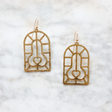verga heart-on arch earrings
