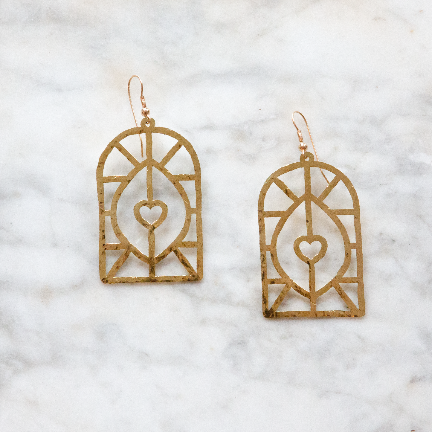 Vulva arch original artwork gold earrings - Shop Saint Manifest
