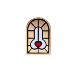 sacred verga arch enamel pin