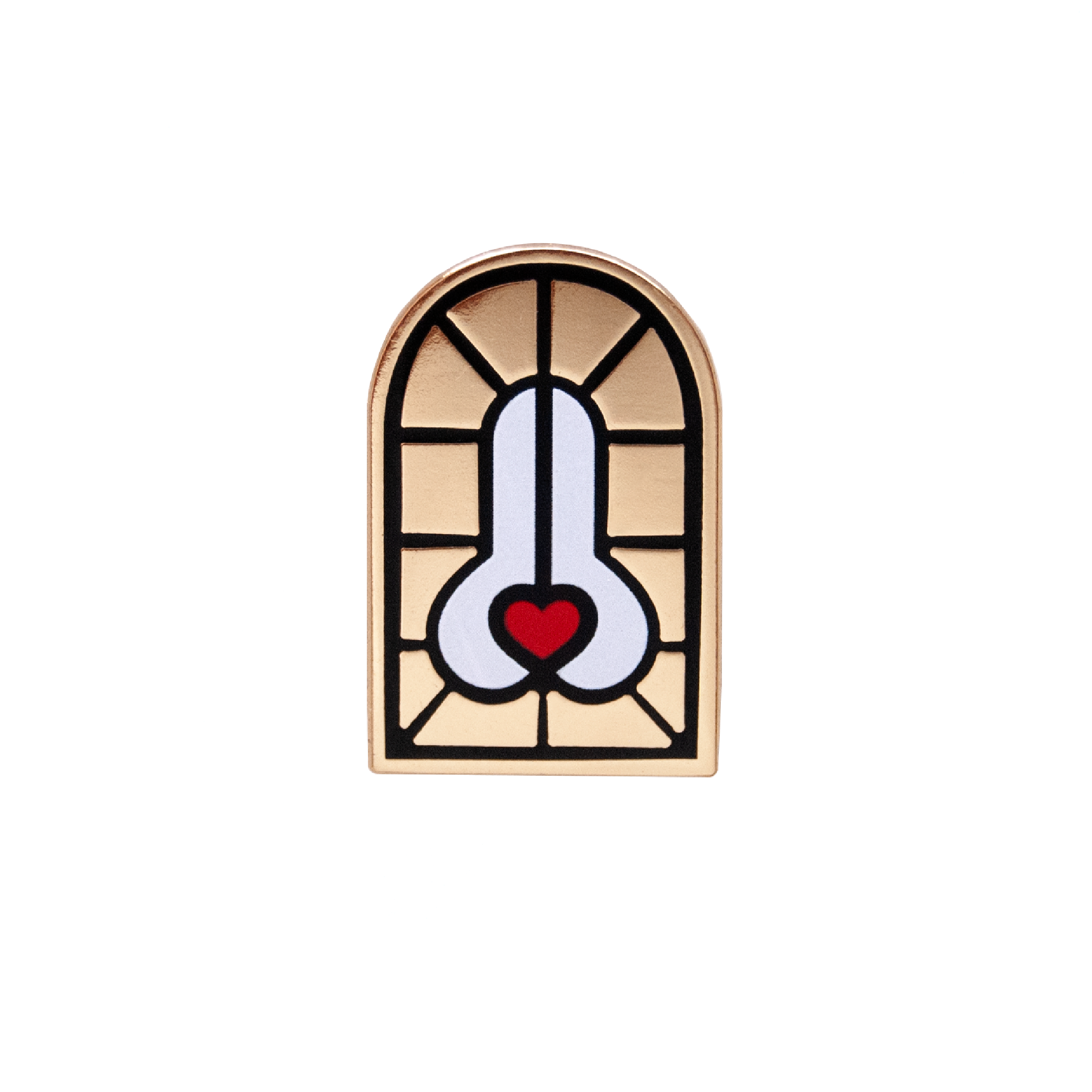 sacred verga arch enamel pin
