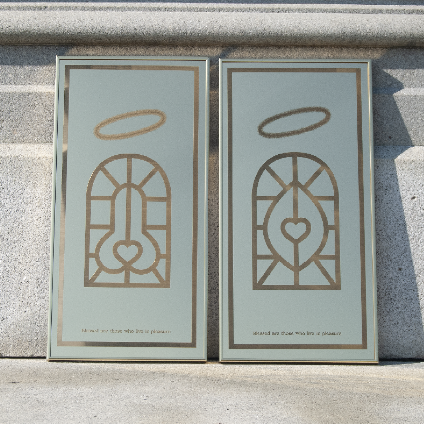 Verga and vulva arch mirror wall art and home accent