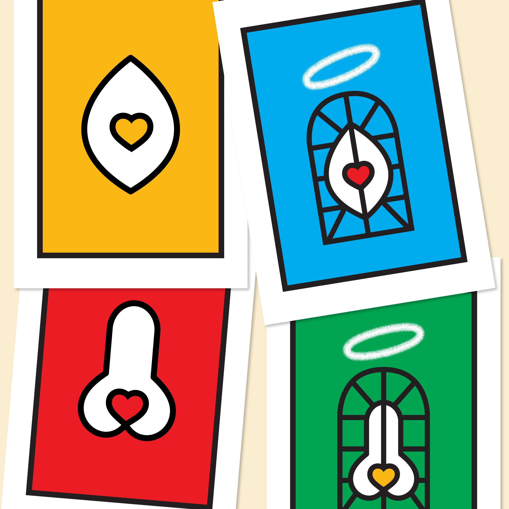 Original art work postcard pack of 4 - Shop Saint Manifest