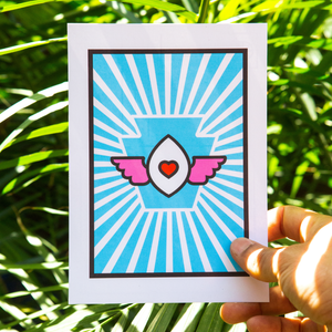 flying vulva postcard art - Shop Saint Manifest