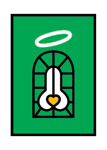 verga heart-on arch postcard