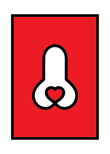 verga heart-on postcard