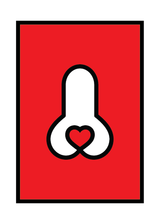 verga heart-on postcard