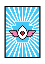 flying vulva postcard art - Shop Saint Manifest