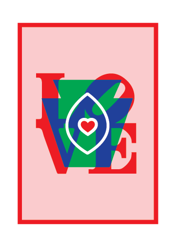 Indiana vulva love postcard art - Shop Saint Manifest