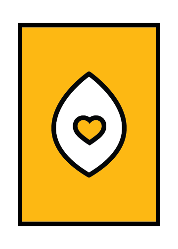 vulva heart-on postcard