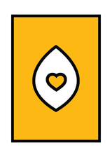 vulva heart-on postcard
